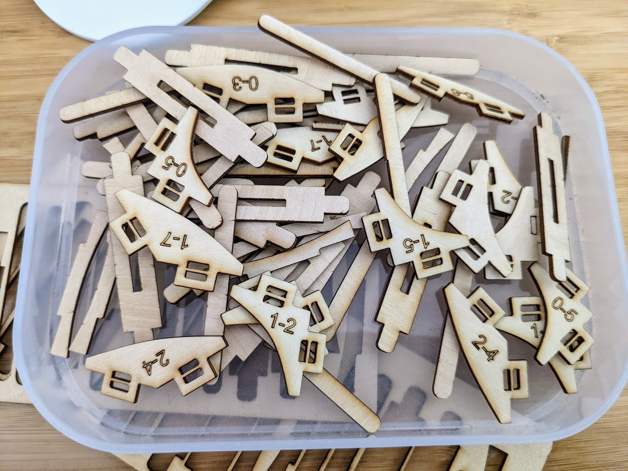 laser cut edges and struts